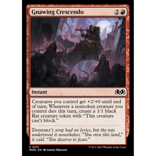 Gnawing Crescendo, common, 131, Magic the Gathering, Wilds of Eldraine