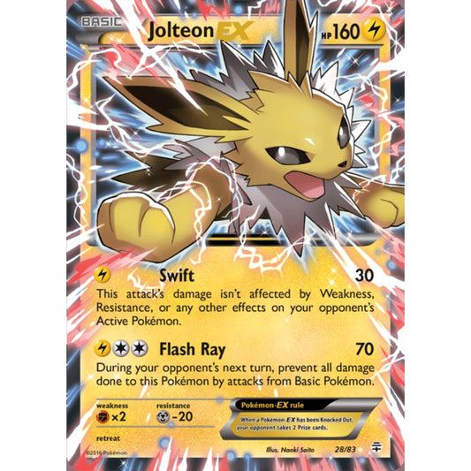 Jolteon-EX Double Rare 28/83 Pokemon Card Game Generations