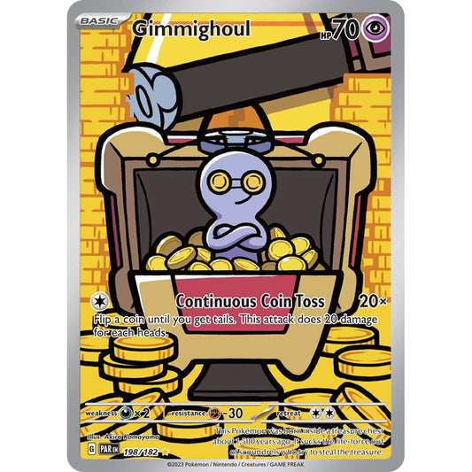 Gimmighoul Illustration Rare 198/182 Pokemon Card Game Paradox Rift
