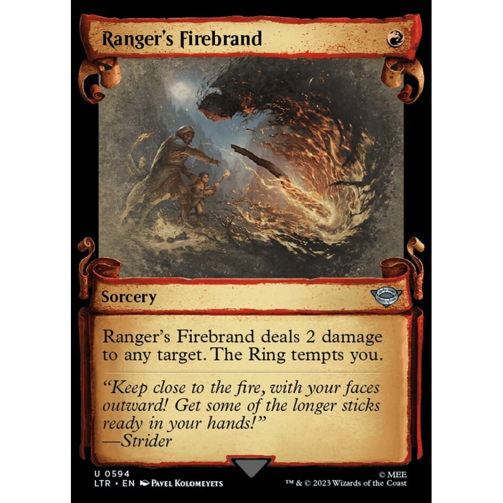 Ranger's Firebrand, uncommon, 594, Magic the Gathering, The Lord of the Rings: Tales of Middle-earth