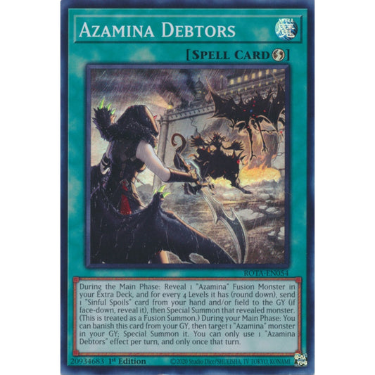 Azamina Debtors ROTA-EN054 Super Super Rare Yu-Gi-Oh Rage of the Abyss in Art
