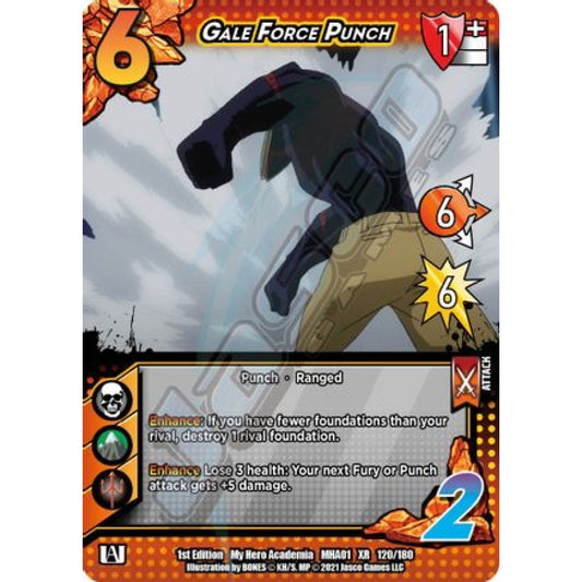 Gale Force Punch, 120/180, XR, UniVersus, MHA01 My Hero Academia