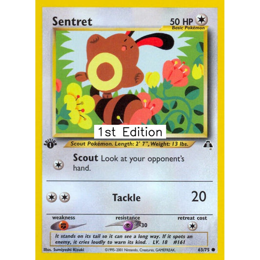 Sentret Common 63/75 Pokemon Card Game Neo Discovery