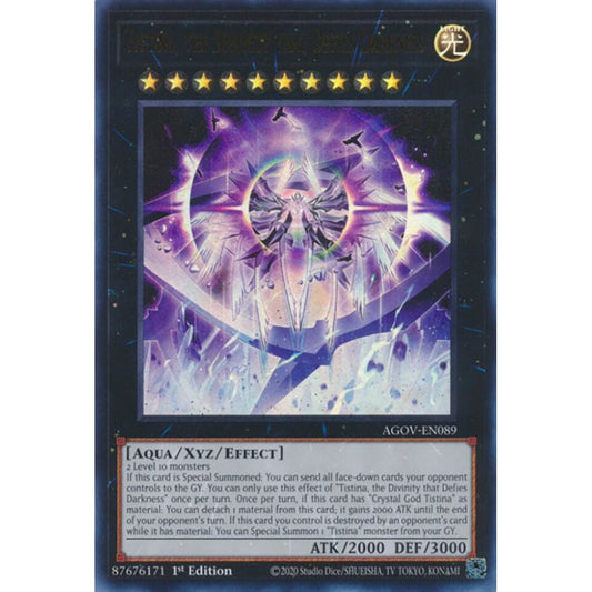 Tistina, the Divinity that Defies Darkness AGOV-EN089 Ultra Yu-Gi-Oh Age of Overlord