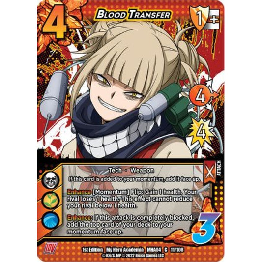 Blood Transfer, 011/108, C, UniVersus, MHA04 League of Villains