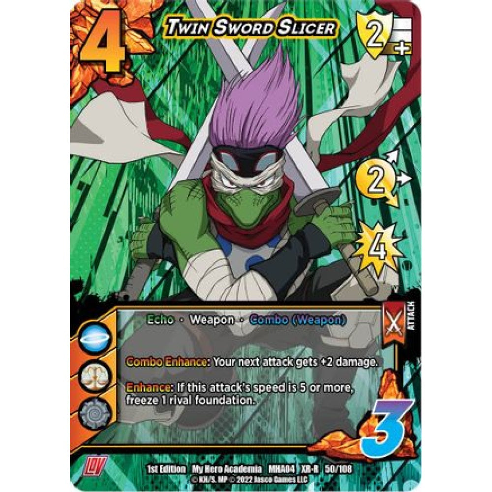 Twin Sword Slicer, 050/108, XR-R, UniVersus, MHA04 League of Villains