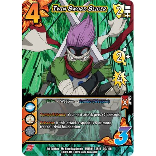 Twin Sword Slicer, 050/108, XR-R, UniVersus, MHA04 League of Villains