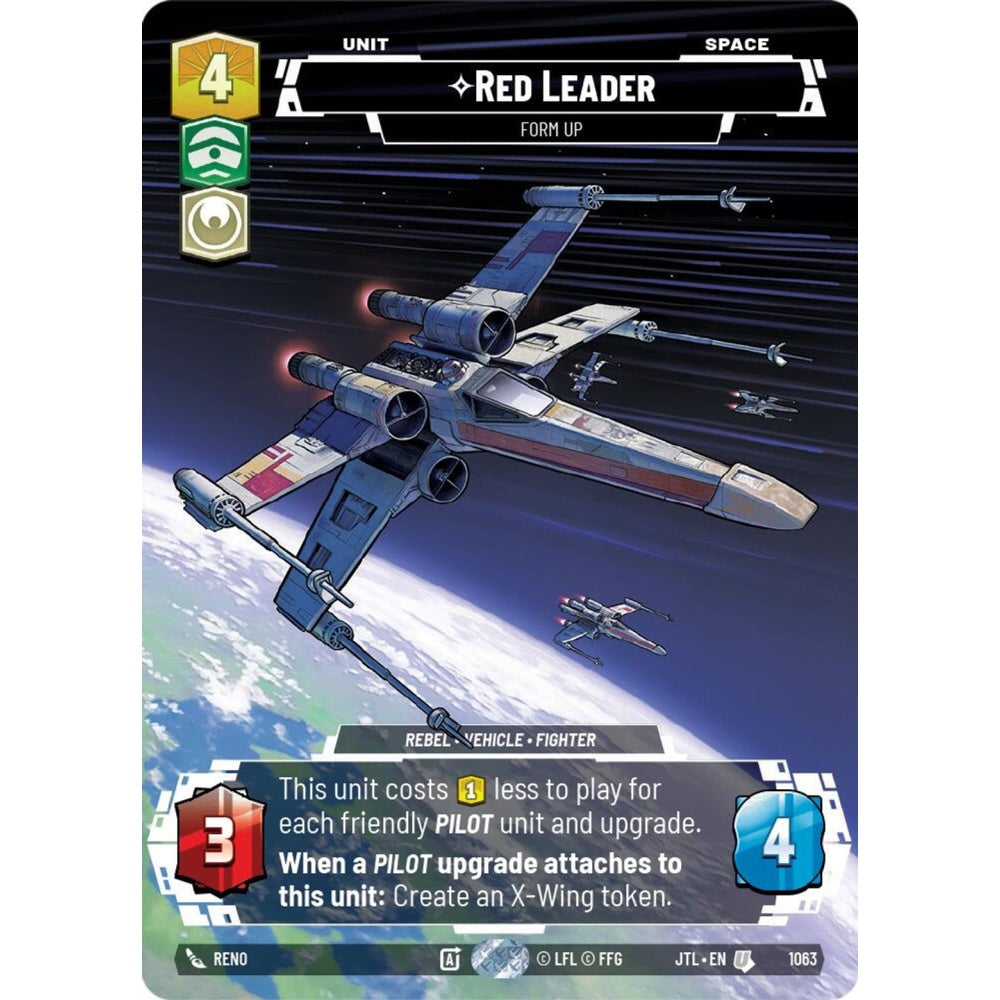 Red Leader, U, JTL 1063) Prestige Foil, Star Wars Unlimited