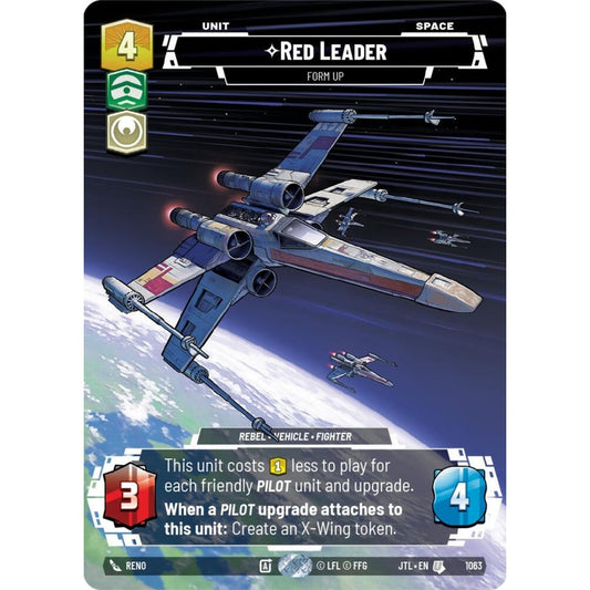 Red Leader, U, JTL 1063) Prestige Foil, Star Wars Unlimited
