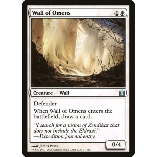 Wall of Omens uncommon 37 Magic the Gathering Commander 2011