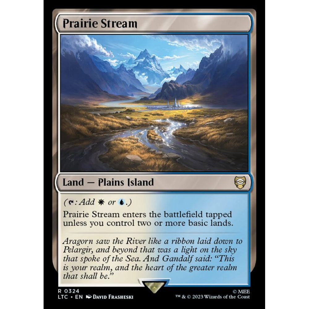 Prairie Stream, rare, 324, Magic the Gathering, Tales of Middle-earth Commander
