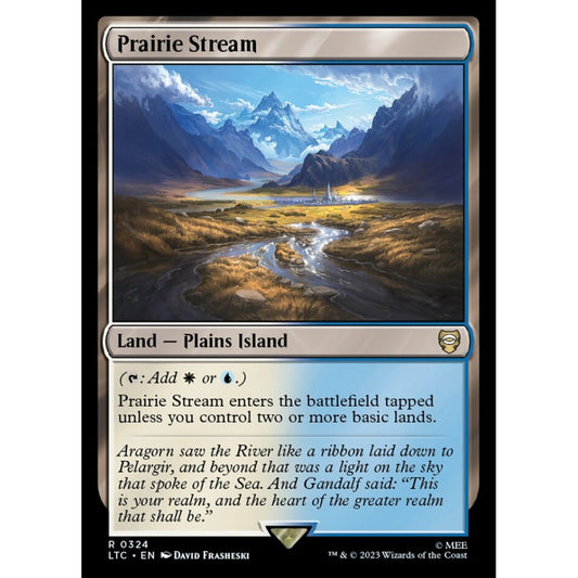 Prairie Stream, rare, 324, Magic the Gathering, Tales of Middle-earth Commander
