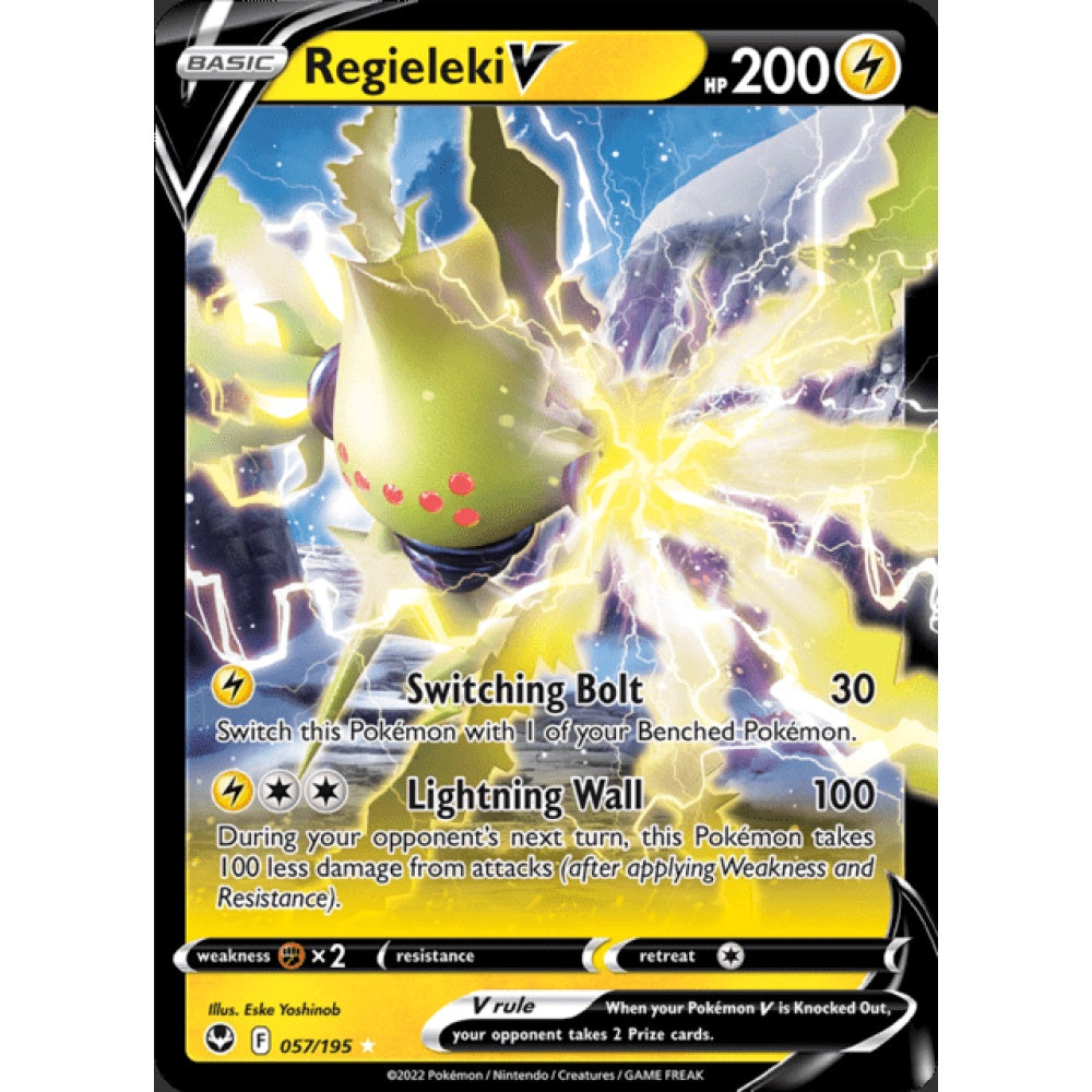 Regieleki V Double Rare 057/195 Pokemon Card Game Silver Tempest