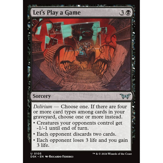 Let's Play a Game, 105, uncommon, Magic: The Gathering, Duskmourn: House of Horror