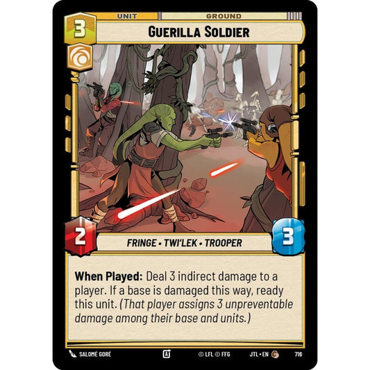 Guerilla Soldier, C, JTL 716) Foil, Star Wars Unlimited