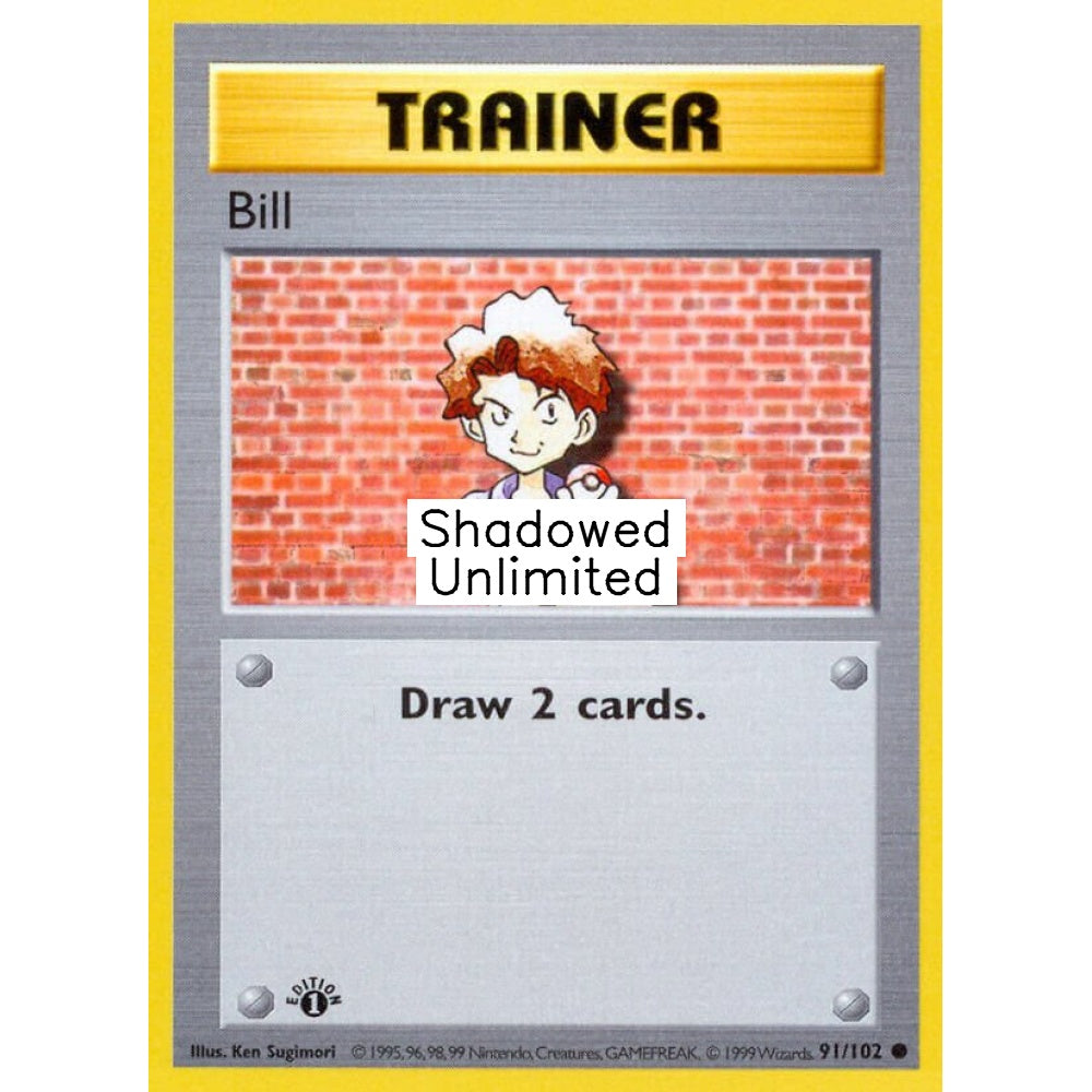 Bill Common 91/102 Pokemon Card Game Base Set