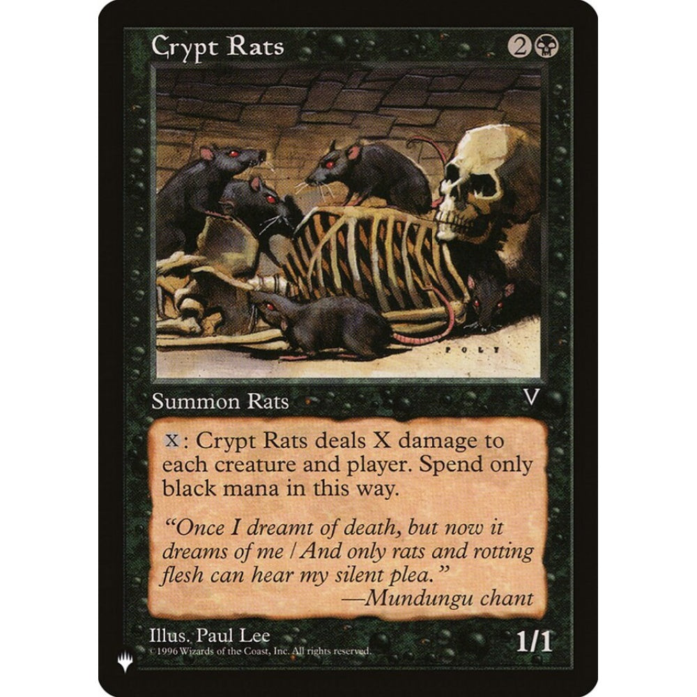 Crypt Rats common VIS-55 Magic the Gathering The List