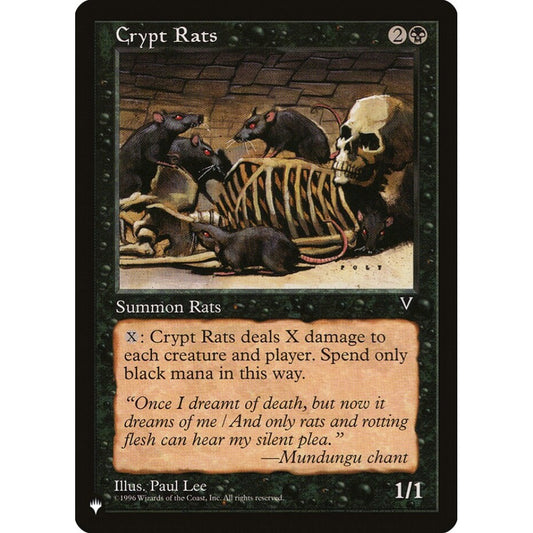 Crypt Rats common VIS-55 Magic the Gathering The List