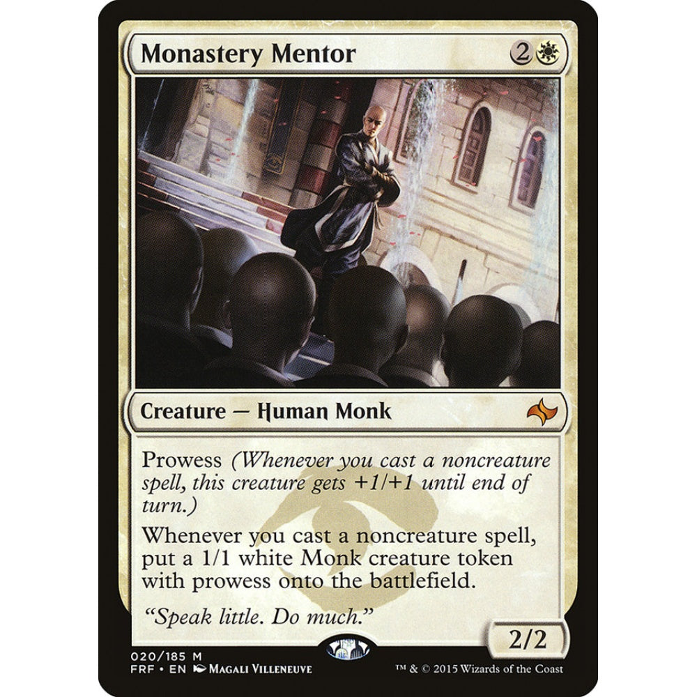 Monastery Mentor mythic 20 Magic the Gathering Fate Reforged