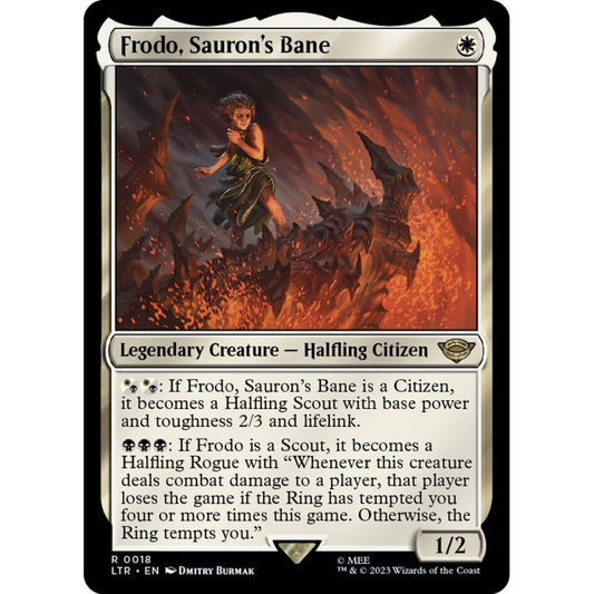Frodo, Sauron's Bane, rare, 18, Magic the Gathering, The Lord of the Rings: Tales of Middle-earth