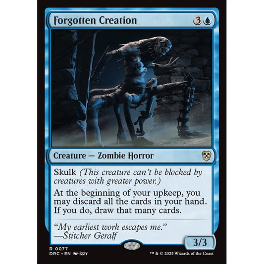Forgotten Creation, 77, rare, Magic: The Gathering, Aetherdrift Commander