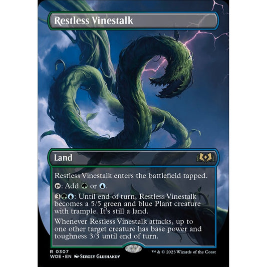 Restless Vinestalk, rare, 307, Magic the Gathering, Wilds of Eldraine