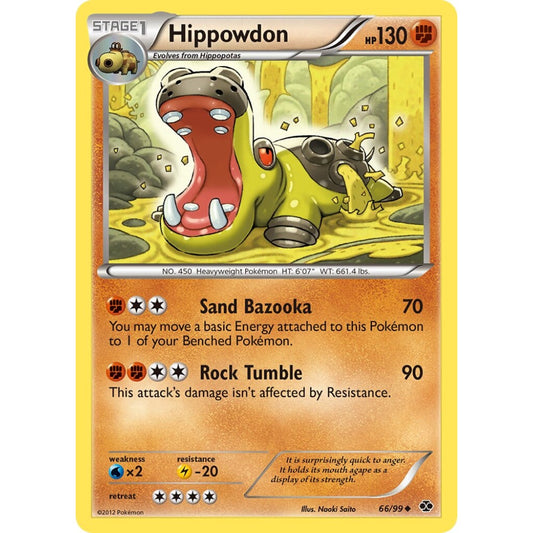 Hippowdon Uncommon 66/99 Pokemon Card Game Next Destinies