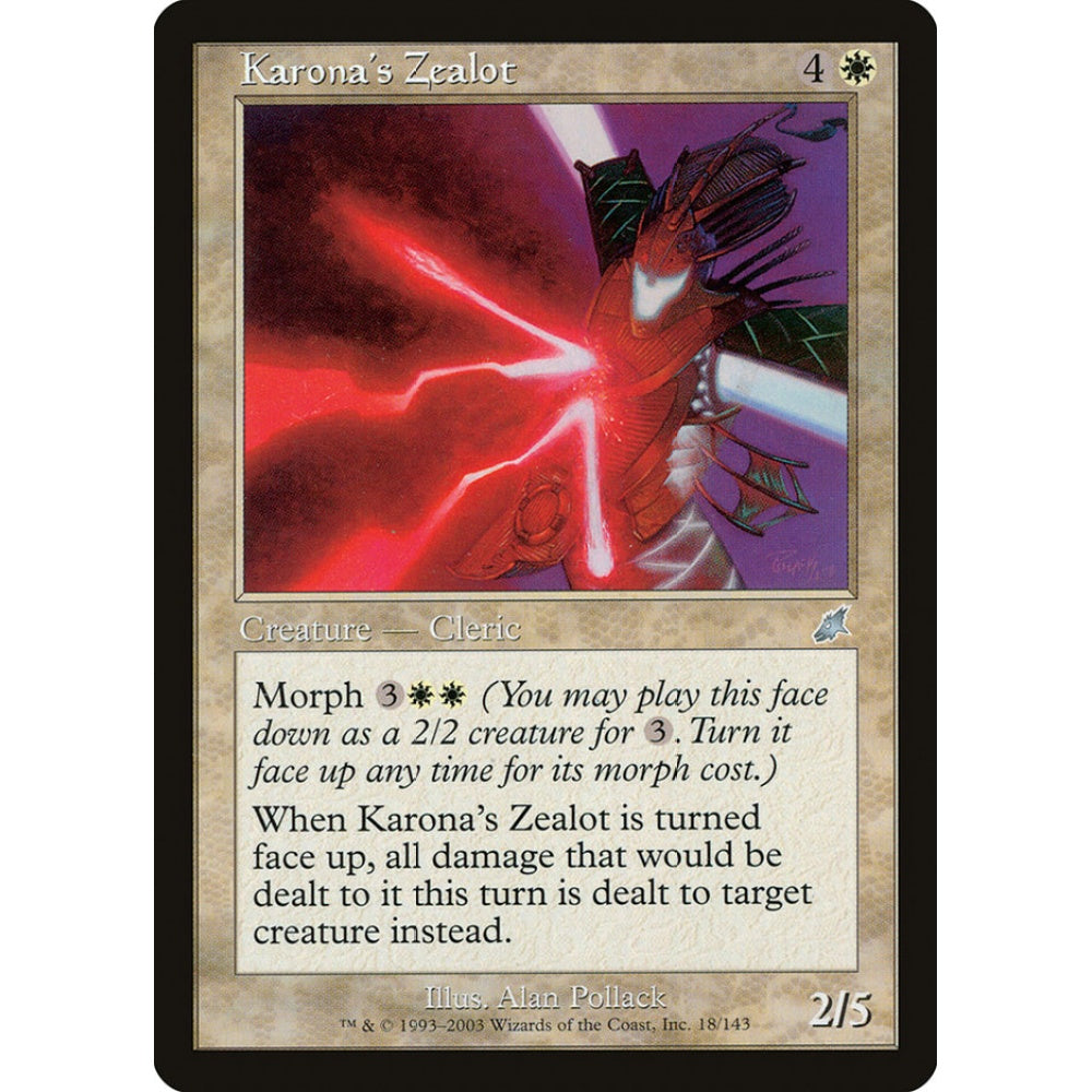 Karona's Zealot uncommon 18 Magic the Gathering Scourge