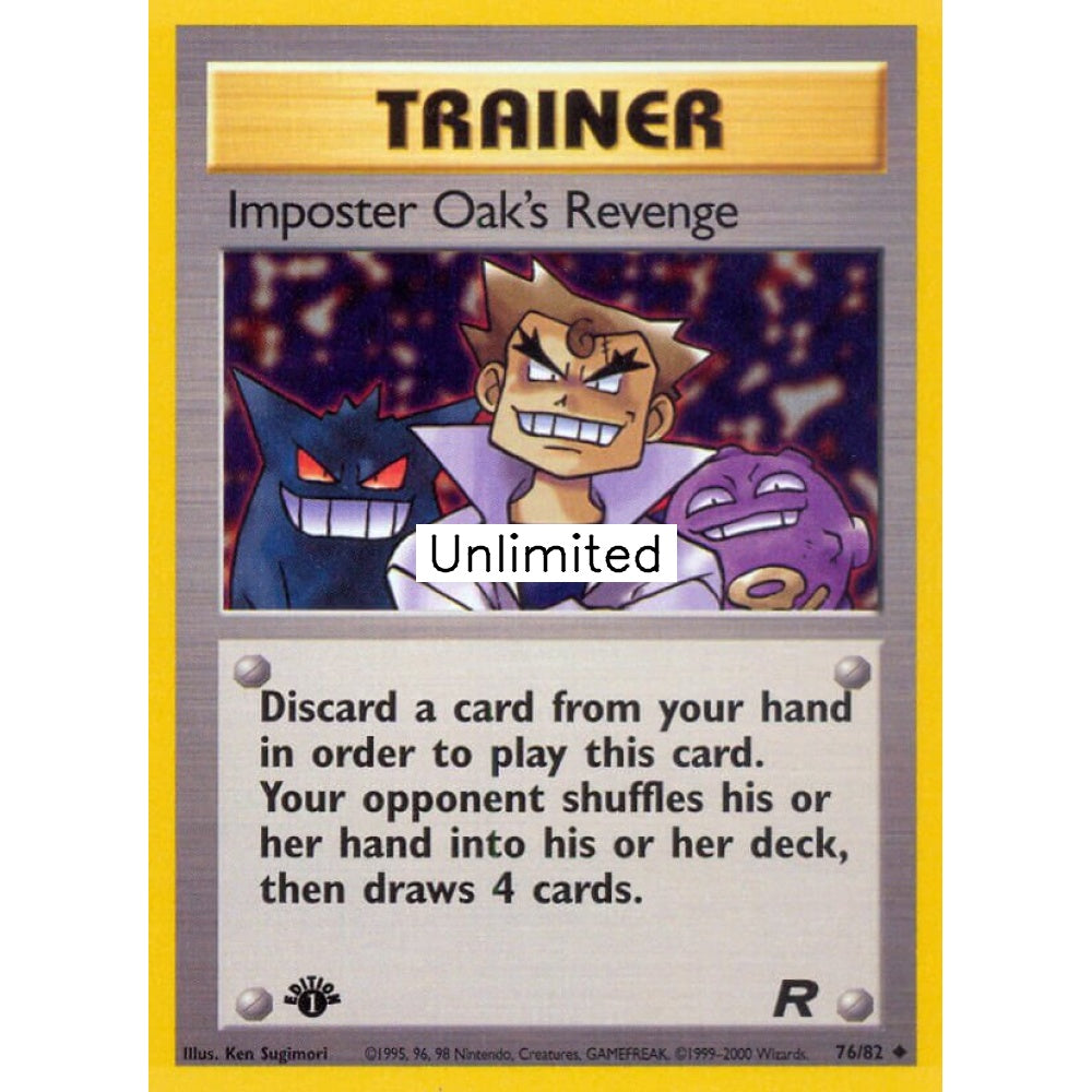 Imposter Oak's Revenge Uncommon 76/82 Pokemon Card Game Team Rocket