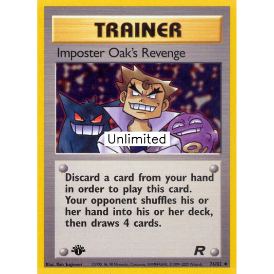 Imposter Oak's Revenge Uncommon 76/82 Pokemon Card Game Team Rocket