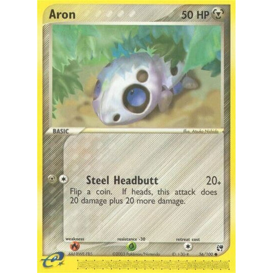 Aron Common 56/100 Pokemon Card Game EX Sandstorm