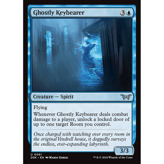 Ghostly Keybearer, 61, uncommon, Magic: The Gathering, Duskmourn: House of Horror