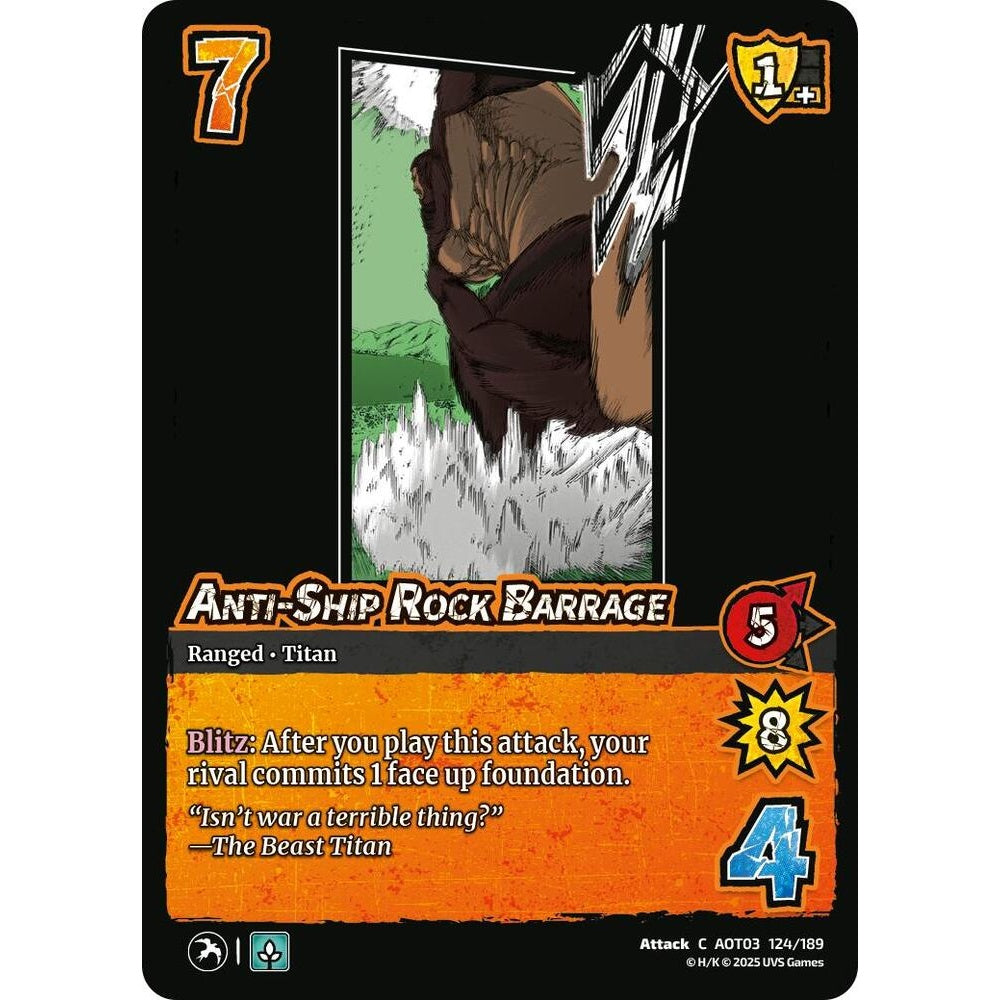 Anti-Ship Rock Barrage 124/189 AOT03 Universus Attack on Titan: Apocalypse Attack C