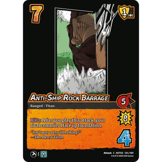 Anti-Ship Rock Barrage 124/189 AOT03 Universus Attack on Titan: Apocalypse Attack C