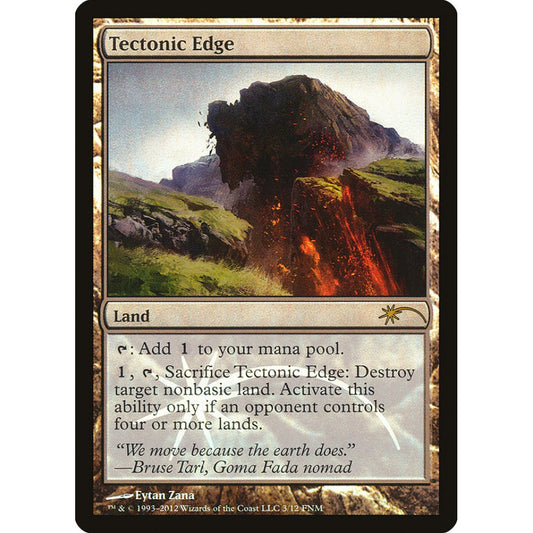Tectonic Edge rare 3 Magic the Gathering Friday Night Magic 2012
