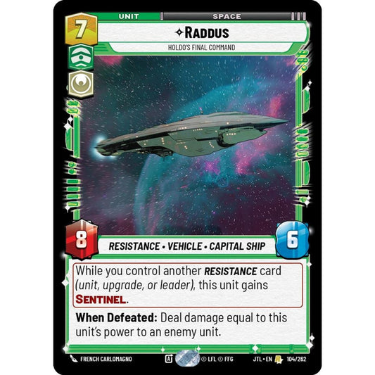 Raddus, R, JTL 104), Star Wars Unlimited