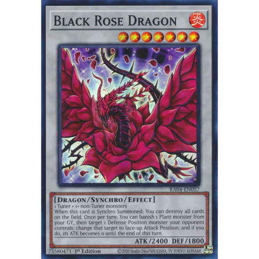 Black Rose Dragon RA04-EN057 Ultra Ultra Rare Yu-Gi-Oh Quarter Century Stampede in Art