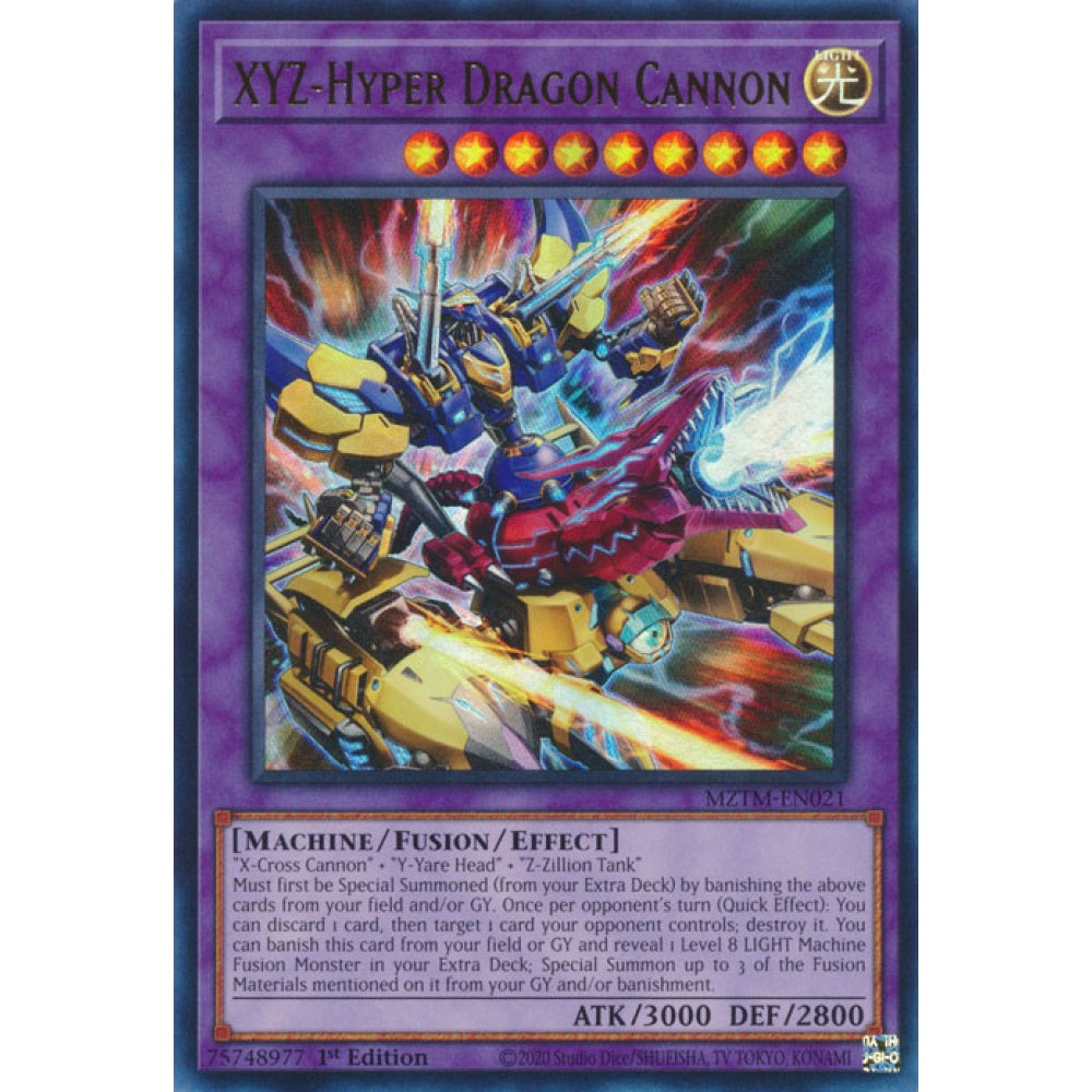XYZ-Hyper Dragon Cannon MZTM-EN021 Ultra Ultra Rare Yu-Gi-Oh Maze of the Master in Art