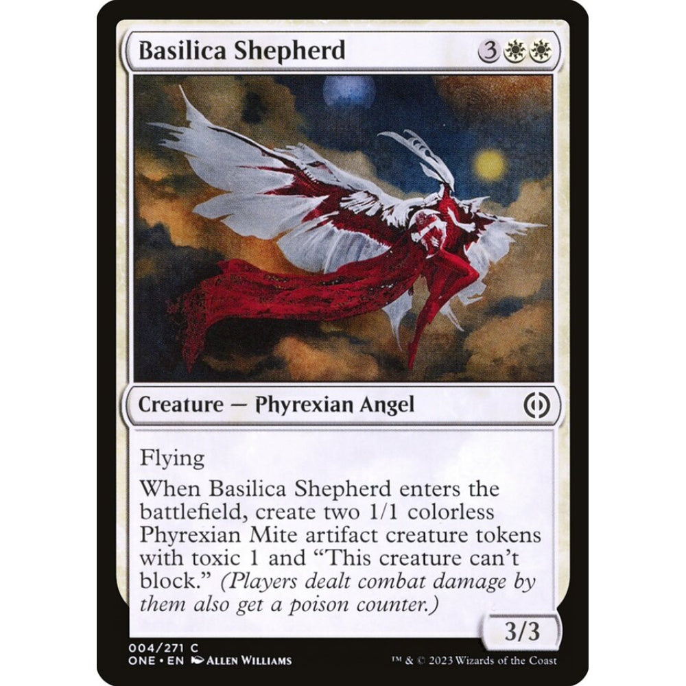 Basilica Shepherd, common, 4, Magic the Gathering, Phyrexia: All Will Be One