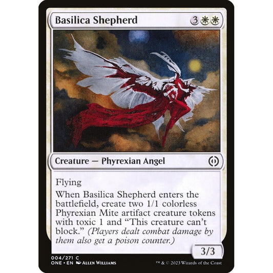Basilica Shepherd, common, 4, Magic the Gathering, Phyrexia: All Will Be One