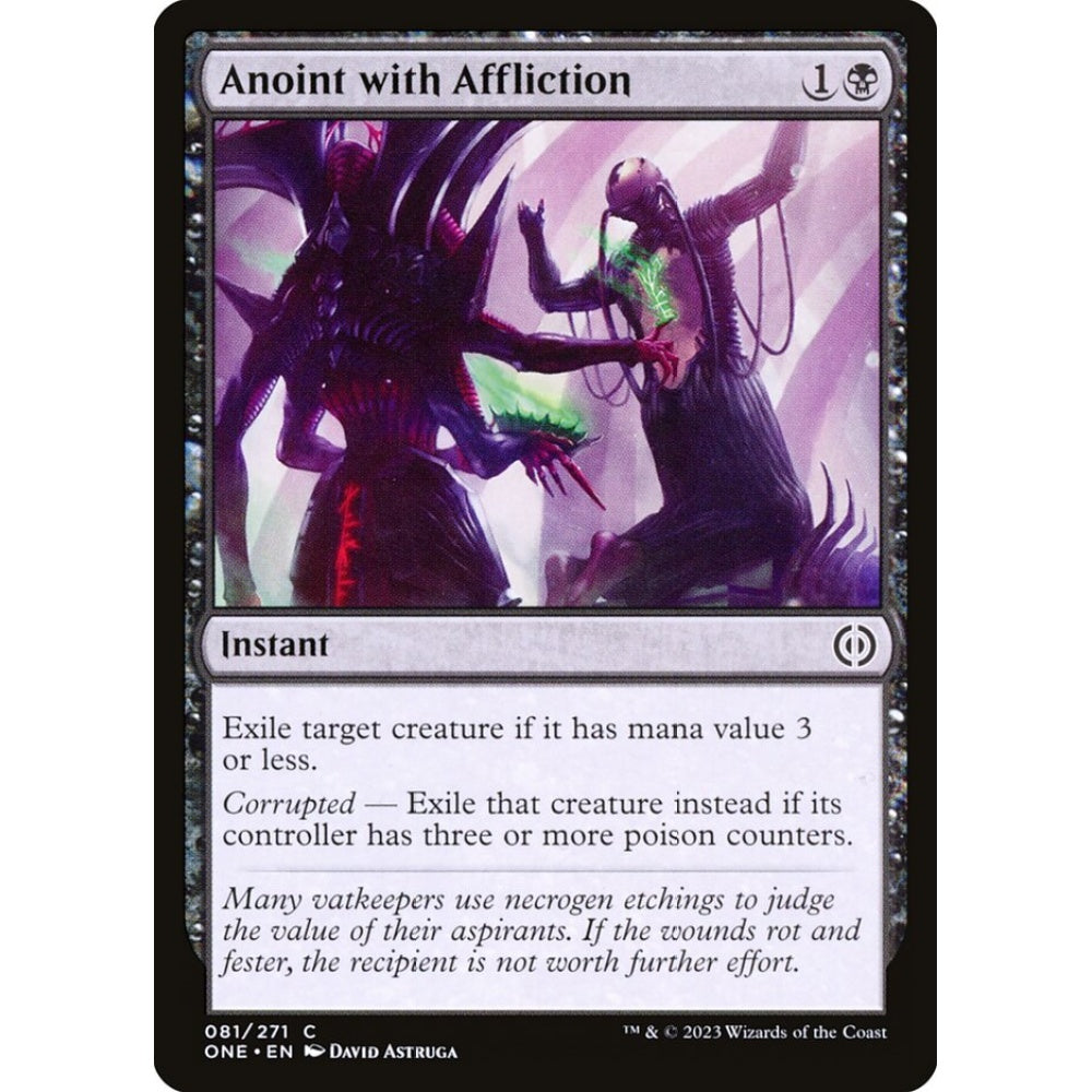 Anoint with Affliction, common, 81, Magic the Gathering, Phyrexia: All Will Be One