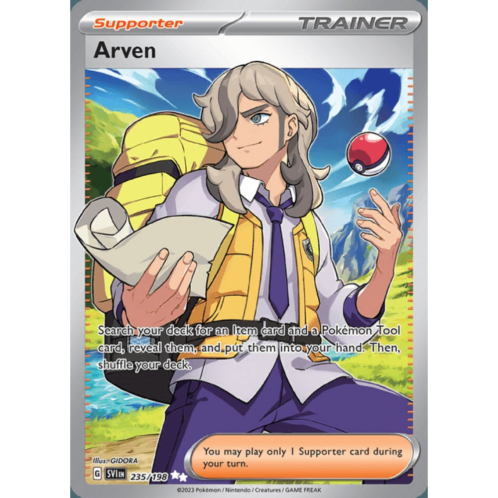 Arven Full Art 235/198 Pokemon Card Game Scarlet & Violet