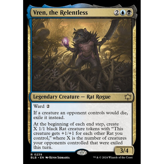Vren, the Relentless, 239, rare, Magic: The Gathering, Bloomburrow