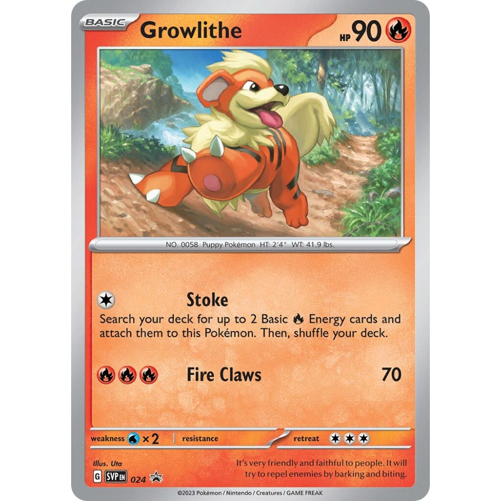 Growlithe Promo 024 Pokemon Card Game Scarlet & Violet Promos