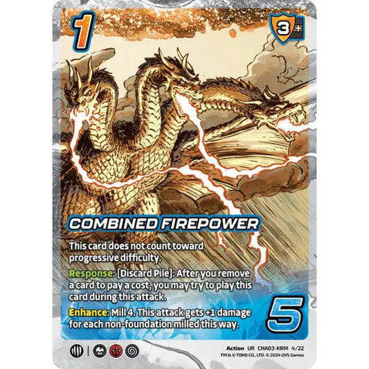 Combined Firepower, 4/22, UR, UniVersus, Challengers Godzilla & Mothra, King Ghidorah & Rodan