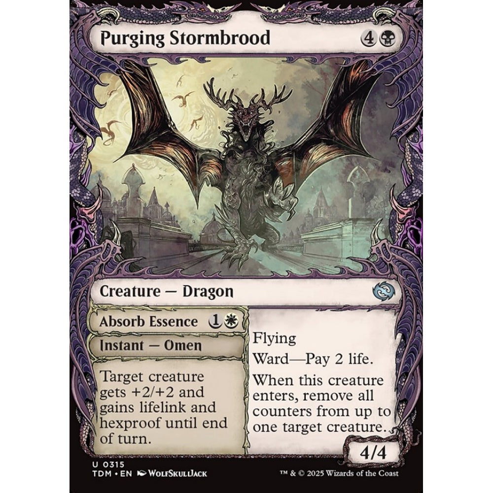 Purging Stormbrood // Absorb Essence uncommon 315 Magic the Gathering Tarkir: Dragonstorm