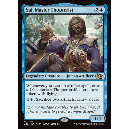 Sai, Master Thopterist, 63, rare, Magic: The Gathering, Foundations Jumpstart