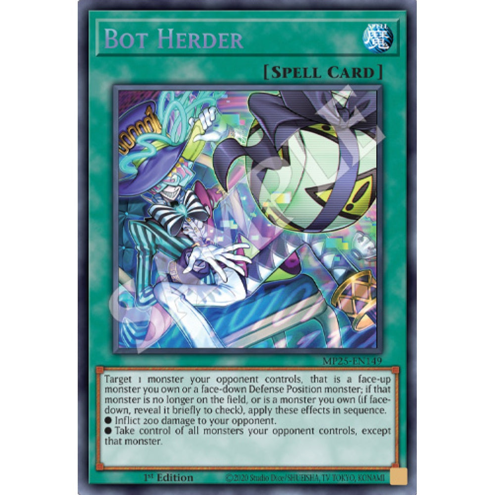 Bot Herder MP25-EN149 Prismatic Prismatic Secret Rare Yu-Gi-Oh 2025 Mega-Pack Tin in Art