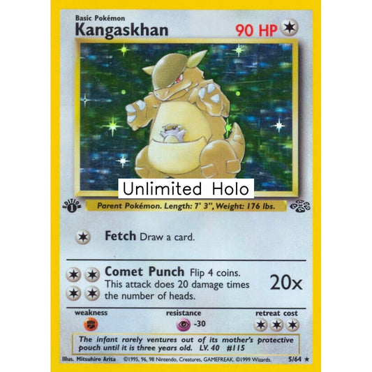 Kangaskhan Holo Rare 5/64 Pokemon Card Game Jungle