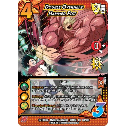Double Overhead Hammer Fist, 038/108, UR, UniVersus, MHA04 League of Villains